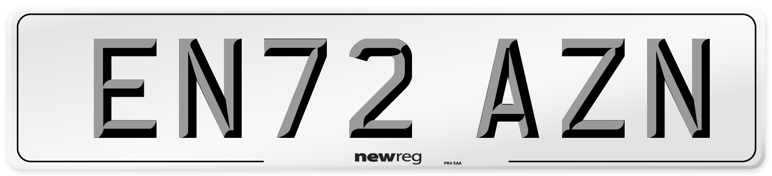 EN72 AZN Number Plate from New Reg